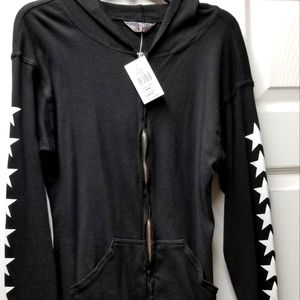 Hard Tail women's star sleeved hoodie